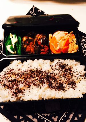 【男子弁当】茄子カレー炒めと帆立卵煮-レシピのメイン写真