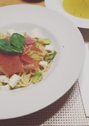 レタスと生ハムアンチョビパスタ　-レシピのメイン写真
