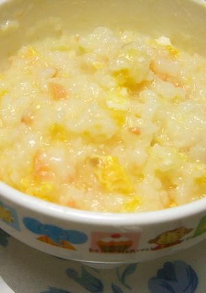 離乳食（６～完了まで）簡単卵がゆ-レシピのメイン写真