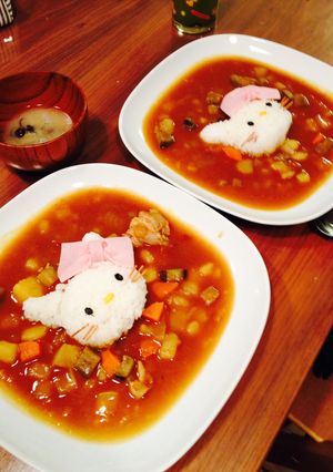 簡単☆彡キティ デコカレー-レシピのメイン写真