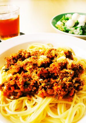 赤ワインのミートソーススパゲティ-レシピのメイン写真