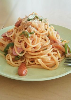 お家でランチ♪クリームナポリタン-レシピのメイン写真