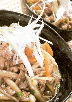 きのことひき肉のたっぷり和風あん(^^♪-レシピのメイン写真