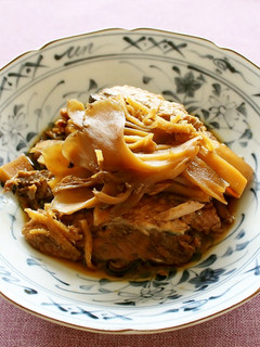 レンジで楽々!さんまとキノコの炊き合わせ-レシピのメイン写真