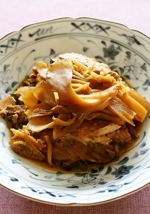 レンジで楽々！さんまとキノコの炊き合わせ-レシピのメイン写真