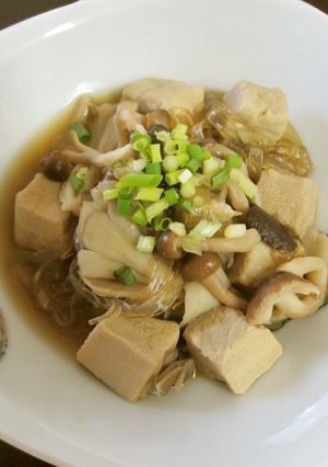 小さなこうや❤高野豆腐と葛きりのきのこ煮-レシピのメイン写真