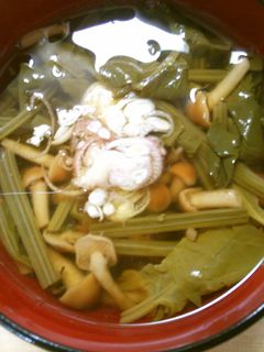 ほうれん草となめこのお吸い物-レシピのメイン写真