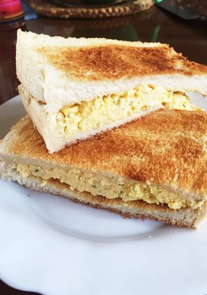 私のランチ☆基本 卵ホットサンド-レシピのメイン写真