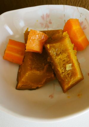 ほっこり♫南瓜と人参の蜂蜜生姜煮-レシピのメイン写真