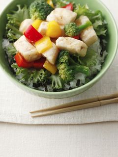 かじきとカラフル野菜の甘酢丼-レシピのメイン写真