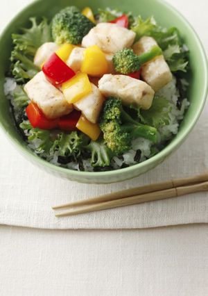 かじきとカラフル野菜の甘酢丼-レシピのメイン写真
