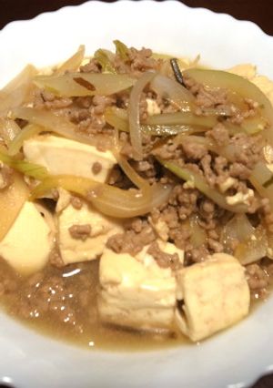 倹約！千枚漬け風の浸けタレで作る肉豆腐！-レシピのメイン写真