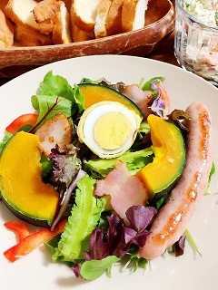 かぼちゃとしかく豆のサラダ-レシピのメイン写真