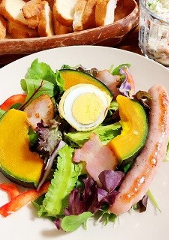 かぼちゃとしかく豆のサラダ-レシピのメイン写真