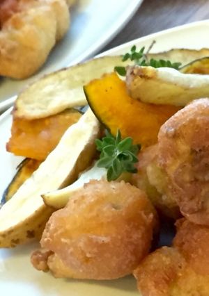ササミのバジルフリット〜焼き野菜を添えて-レシピのメイン写真