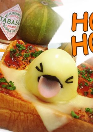 朝食おばけピザトースト de ハロウィン-レシピのメイン写真