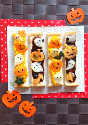 ハロウィン☆スティックオープンサンド。-レシピのメイン写真