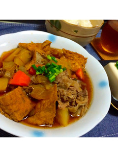 豚と厚揚げの肉じゃが♡-レシピのメイン写真