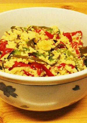 新あさひ豆腐とピーマンの炒り煮-レシピのメイン写真