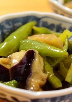 茄子と甘長唐辛子のめんつゆ煮-レシピのメイン写真
