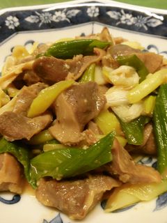 砂肝と長ねぎの炒め物♪-レシピのメイン写真