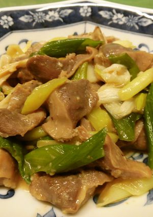 砂肝と長ねぎの炒め物♪-レシピのメイン写真