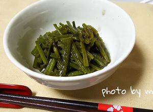 芋づる(サツマイモのツル)の炒め煮-レシピのメイン写真