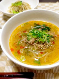 担々麺風春雨スープ-レシピのメイン写真
