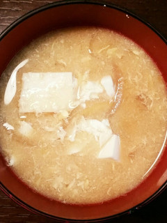 [お味噌汁]　かき玉と豆腐-レシピのメイン写真