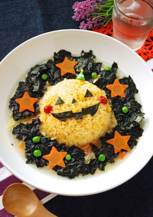 １人前人参１本分のハロウィンあんかけ炒飯-レシピのメイン写真