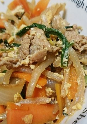 【楽ちん】ニラもやしと豚肉の炒めもの-レシピのメイン写真