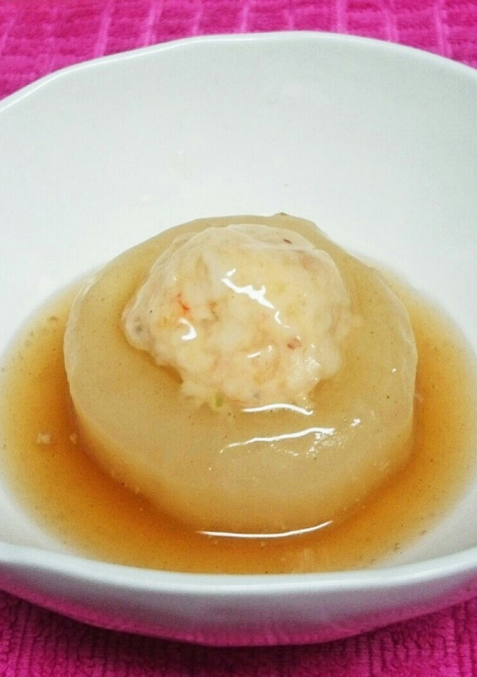 だいこんとえびのすり身の煮物-レシピのメイン写真