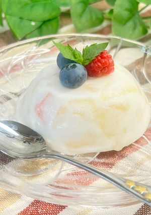 🍑白桃のオイコスヨーグルトアイス🍧-レシピのメイン写真
