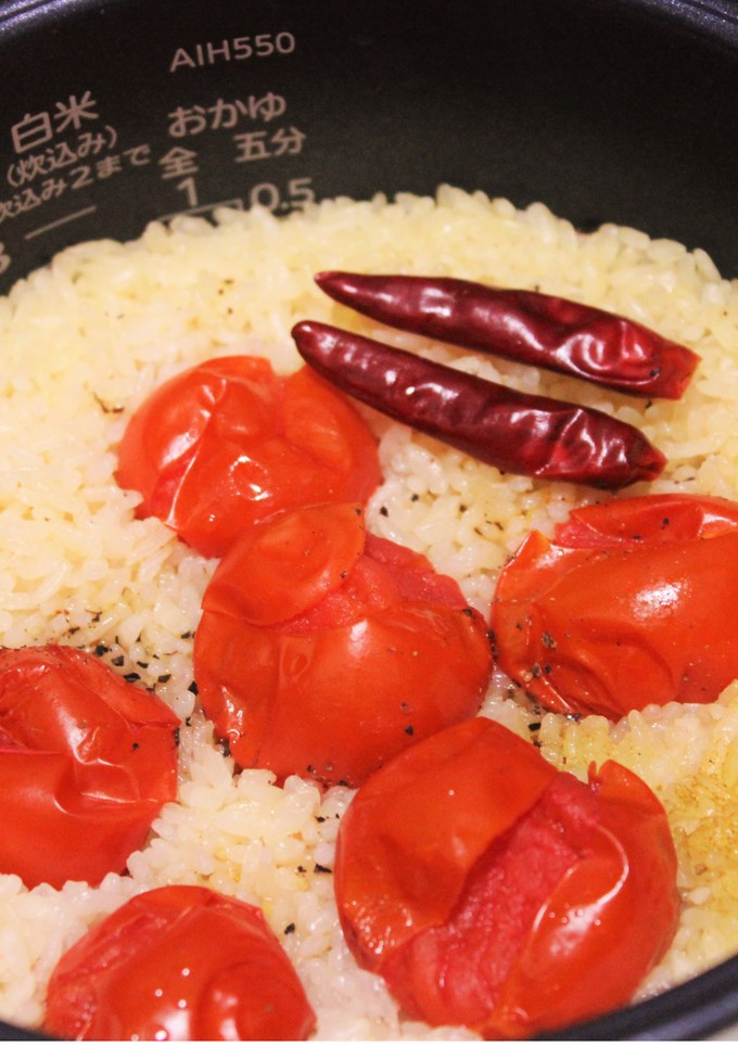 トマト丸ごと！　炊き込みご飯-レシピのメイン写真