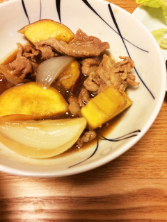 さつまいもと豚肉の黒酢こっくり煮-レシピのメイン写真