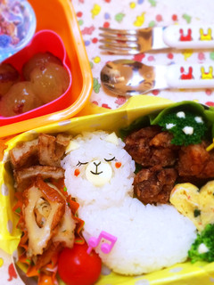 簡単キャラ弁☆アルパカさん弁当☆-レシピのメイン写真