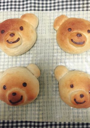 はちみつ風味✩もちもち✩くまパン-レシピのメイン写真