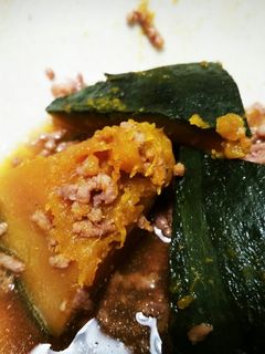 我が家のかぼちゃのそぼろ入り煮物✿-レシピのメイン写真