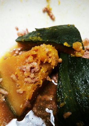 我が家のかぼちゃのそぼろ入り煮物✿-レシピのメイン写真