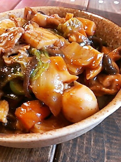 四川麻婆風の麻婆八宝菜&麻婆中華丼。-レシピのメイン写真