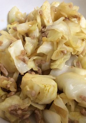 節約★残りキャベツの生姜肉味噌炒め-レシピのメイン写真
