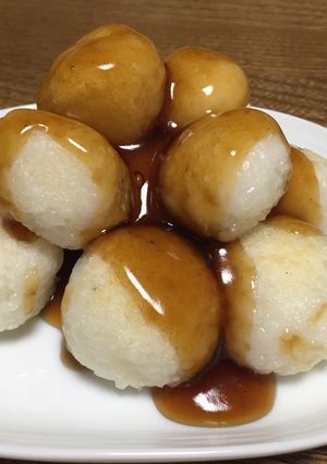 簡単！ご飯でみたらし団子♪-レシピのメイン写真