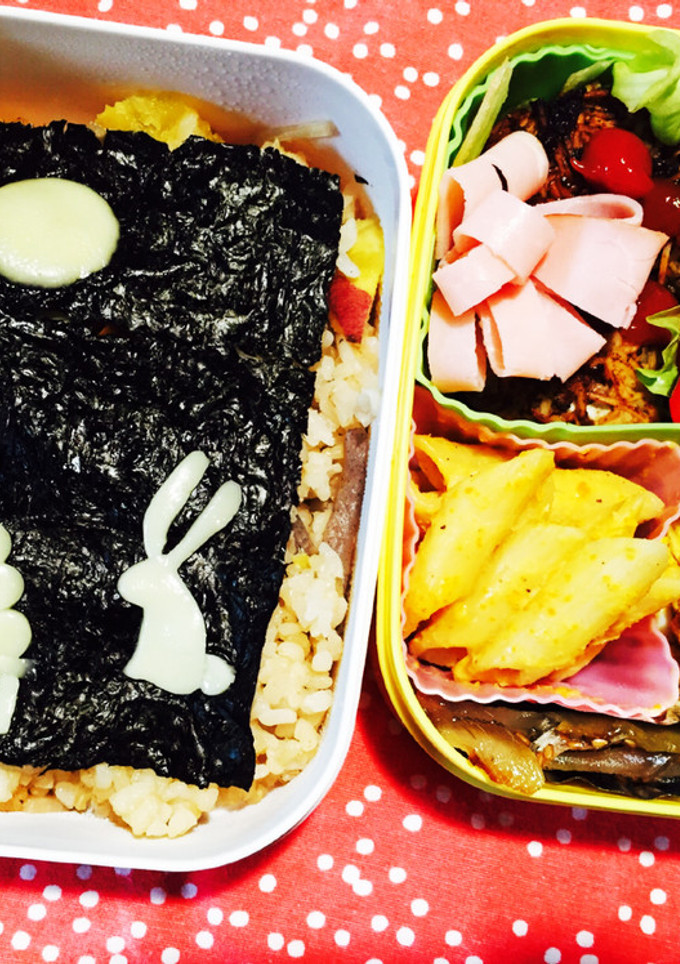 簡単！キャラ弁！月見うさぎ♡のせるだけ！-レシピのメイン写真