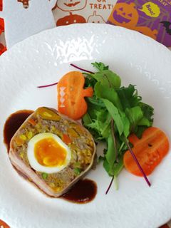 ハロウィンに♥かぼちゃミートローフ-レシピのメイン写真