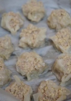 高野豆腐でカサマシュウマイ-レシピのメイン写真