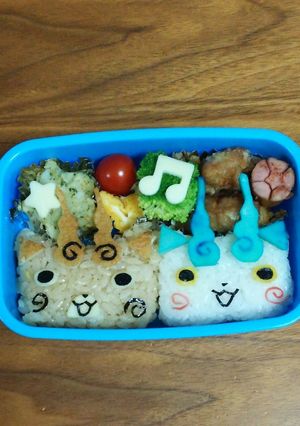 妖怪ウォッチ☆コマさんコマじろうキャラ弁-レシピのメイン写真