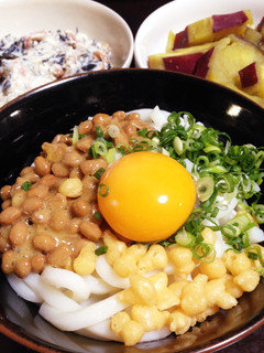 のせるだけ!冷たい納豆月見うどん-レシピのメイン写真