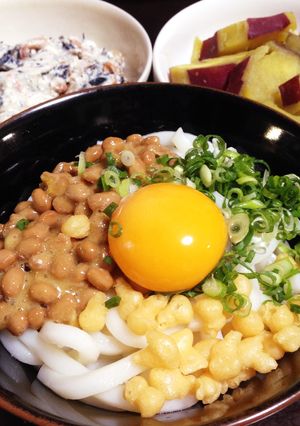 のせるだけ！冷たい納豆月見うどん-レシピのメイン写真