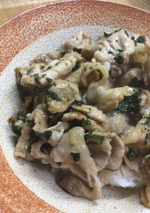 大葉みそ風味・豚丼-レシピのメイン写真