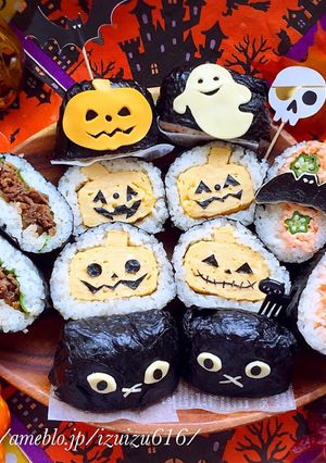 キャラ弁★ハロウィンデコおにぎらず-レシピのメイン写真